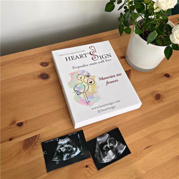 Heart's Sign Ultrasound Picture Frames Bundle - Pregnant Mom | First Time Mom - Picture 5 of 6